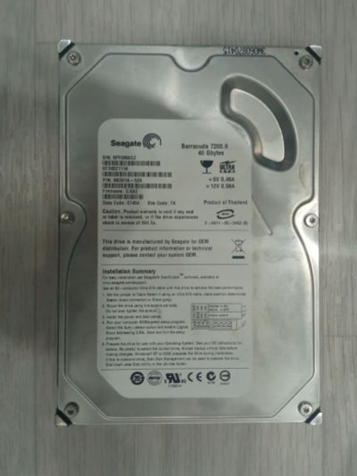 Лот: 19838250. Фото: 1. Жёсткий диск 40Gb. Жёсткие диски (HDD)