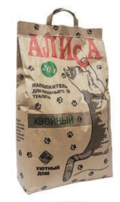 Лот: 13940308. Фото: 1. Наполнитель Алиса хвойный 20л. Миски, лотки, наполнители