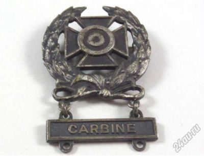 Лот: 5855379. Фото: 1. Знак стрелка Карабин серебро США... Броши