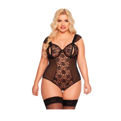 Лот: 19966519. Фото: 1. Боди черное Dora (SoftLine) (XXL... Эротическое бельё