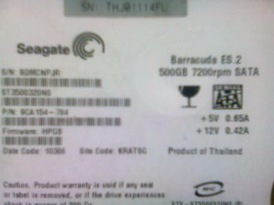 Лот: 7687752. Фото: 1. Жёсткий диск *Seagate* 500g. Жёсткие диски (HDD)