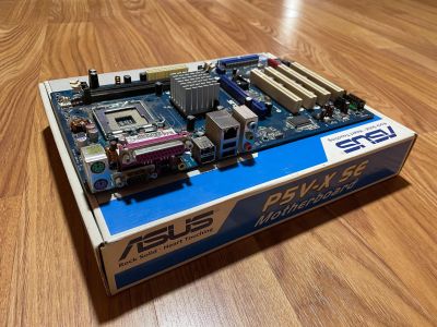 Лот: 18028693. Фото: 1. Материнская плата ASUS P5V-X SE. Материнские платы