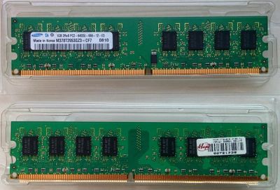 Лот: 10987971. Фото: 1. Два модуля памяти Samsung DDR2... Оперативная память