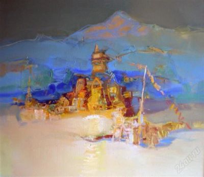 Лот: 1136015. Фото: 1. Непальский пейзаж Х.М. 65х75... Произведения