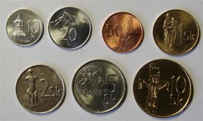 Лот: 2495754. Фото: 1. Словакия. Набор монет 1999-2007... Наборы монет