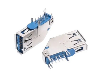 Лот: 25531228. Фото: 1. Гнездо USB 3.0 90° на плату (контакты... Разъёмы