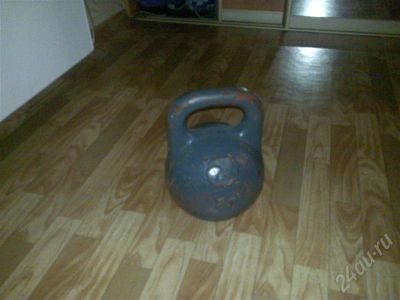 Лот: 240460. Фото: 1. гиря 24 кг. Штанги, блины