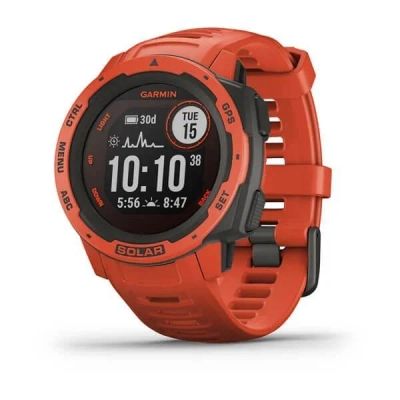 Лот: 16659546. Фото: 1. Garmin Instinct Solar Flame Red. Смарт-часы, фитнес-браслеты, аксессуары