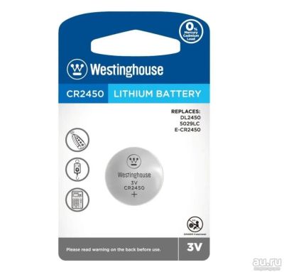 Лот: 18299822. Фото: 1. батарейка Westinghouse CR2450... Батарейки, аккумуляторы, элементы питания