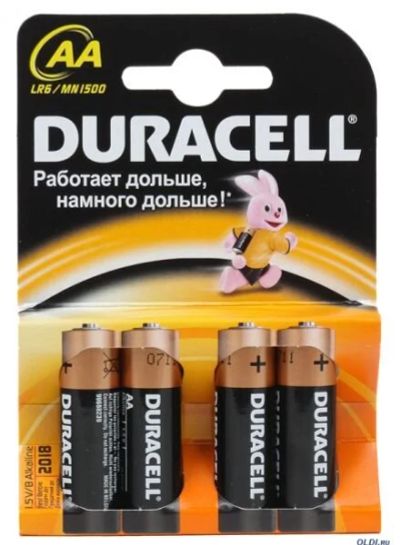 Лот: 9904392. Фото: 1. Элемент питания LR6 АА Duracell... Батарейки, аккумуляторы, элементы питания