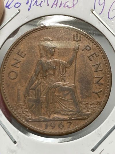 Лот: 20006881. Фото: 1. Великобритания 1 пенни, 1967. Великобритания и острова