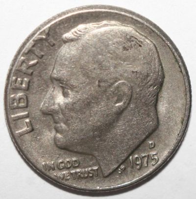 Лот: 11602123. Фото: 1. 1 дайм (10 центов) 1975 год. США... Америка