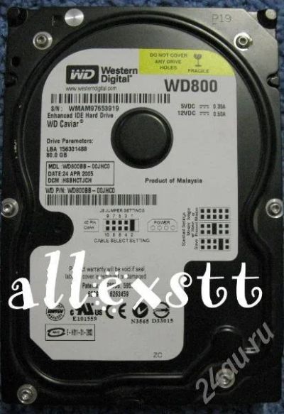 Лот: 186408. Фото: 1. винчестер HDD Western Digital... Жёсткие диски (HDD)
