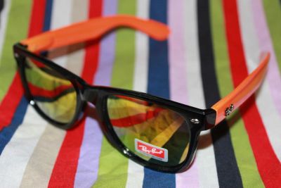 Лот: 4011856. Фото: 1. Очки Ray Ban Черно-оранжевые с... Очки солнцезащитные