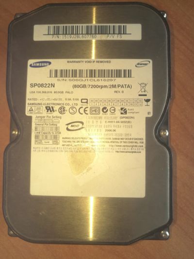 Лот: 20536264. Фото: 1. Жесткий диск для компьютера Samsung... Жёсткие диски