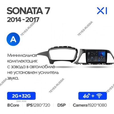 Лот: 20758791. Фото: 1. Магнитола Teyes X1 Sonata 7 2014-2017. Автомагнитолы
