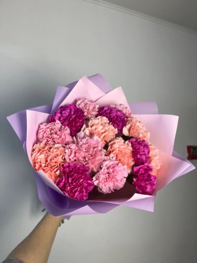Лот: 25025893. Фото: 1. Букет микс из диантусов. Свежие цветы