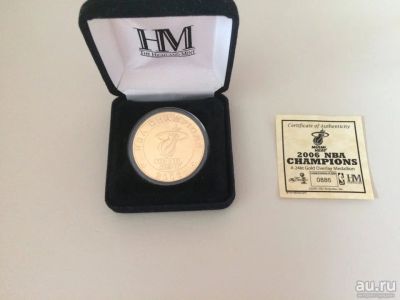 Лот: 17986383. Фото: 1. Чемпионская НБА-2006 позолоченная... Памятные медали
