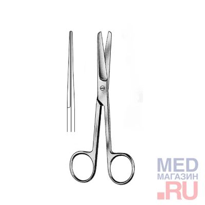 Лот: 24827896. Фото: 1. Ножницы тупоконечные прямые, 170... Медицинские товары