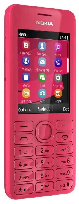 Лот: 6082425. Фото: 1. Nokia 206-розовый(желателен обмен... Кнопочные мобильные телефоны