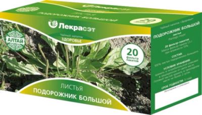 Лот: 7009208. Фото: 1. Подорожника листья, ф/пак 1,5гр... Антисептики, защитные средства, медицинские маски