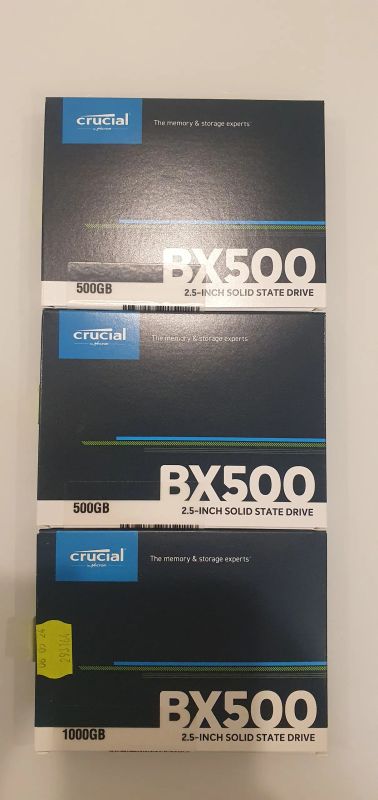 Лот: 25810751. Фото: 1. Ssd crucial bx500 500gb. SSD-накопители