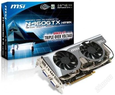 Лот: 769233. Фото: 1. 1GB 256-bit GDDR5 msi GTX 460... Видеокарты