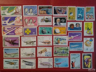 Лот: 13649210. Фото: 1. Куба, набор марок на тему Авиация... Марки