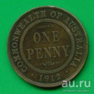 Лот: 8760506. Фото: 1. Австралия 1 пенни 1912 Георг 5... Австралия и Океания
