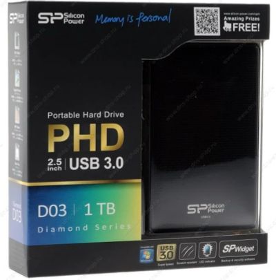 Лот: 3823840. Фото: 1. Внешний HDD Silicon Power 1TB... Внешние жесткие диски
