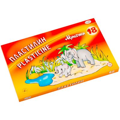 Лот: 15676866. Фото: 1. Пластилин Гамма 18 цветов, 360г... Для лепки