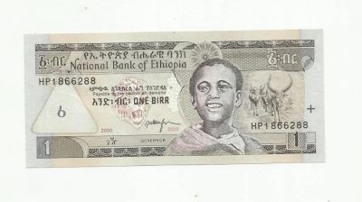 Лот: 9150420. Фото: 1. Эфиопия. 1 Бирр. 2008 г. UNC. Африка