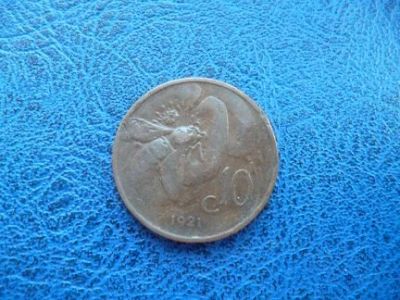 Лот: 11298400. Фото: 1. 10 чентезимо 1921 года Италия... Европа