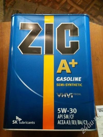Лот: 2772956. Фото: 1. ZIC A+ 10w-40, полу синтетика... Масла, жидкости