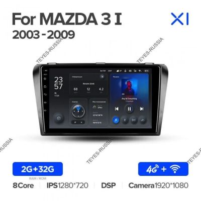 Лот: 20759474. Фото: 1. Магнитола Teyes X1 Mazda 3 BK... Автомагнитолы