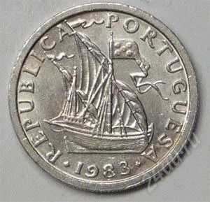 Лот: 1167181. Фото: 1. Португалия. 2.5 эскудо 1983г... Европа