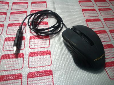 Лот: 25062089. Фото: 1. Мышь светодиодная USB (б/у, рабочая... Клавиатуры и мыши
