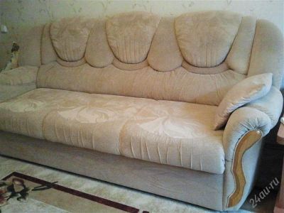 Лот: 1766710. Фото: 1. диван+кресло, ткань-флок-велюр. Кресла, пуфы