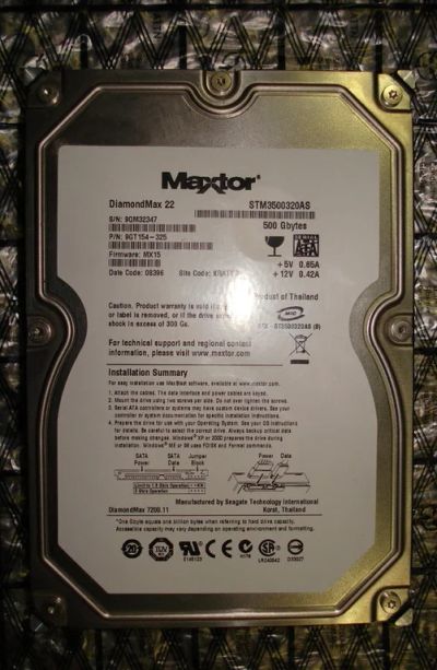 Лот: 7464592. Фото: 1. Жесткий диск 3.5" SATA 500GB. Жёсткие диски (HDD)