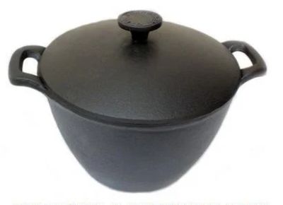 Лот: 5720557. Фото: 1. Казанок чугун Д-25 см. кр.С250. Жаровни, казаны