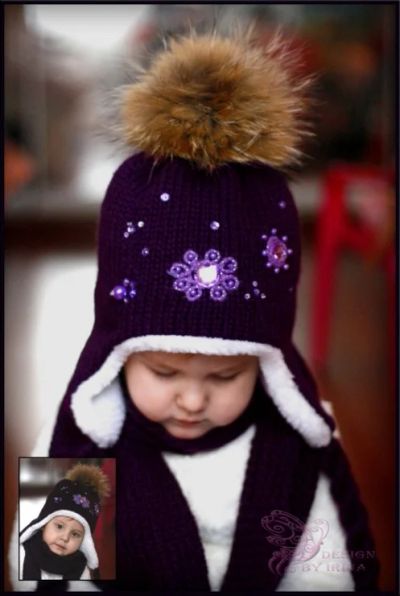 Лот: 8913526. Фото: 1. .Зимний комплект шапочка и шарф... Головные уборы