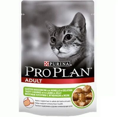 Лот: 4878262. Фото: 1. Pro Plan пауч для кошек с ягненком. Корма