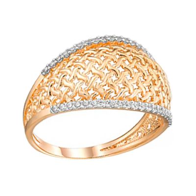 Лот: 23837165. Фото: 1. Кольцо TALANT из золота с фианитами. Кольца, перстни