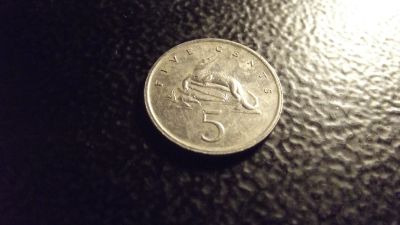 Лот: 11604145. Фото: 1. Нечастые 5 центов 1989 года. Ямайка... Америка