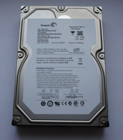 Лот: 19700044. Фото: 1. HDD Seagate 750Gb ST3750630AS... Жёсткие диски (HDD)