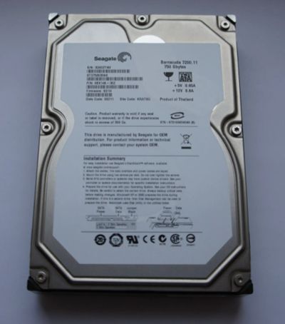 Лот: 19700044. Фото: 1. HDD Seagate 750Gb ST3750630AS... Жёсткие диски