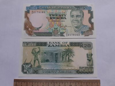 Лот: 19435242. Фото: 1. Замбия 20 квач 1989-91 года (люкс... Африка