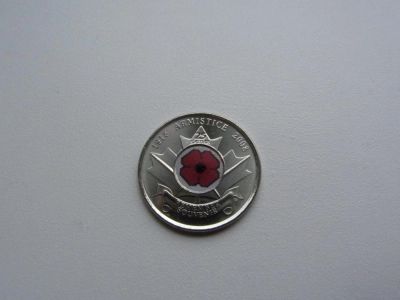 Лот: 4400392. Фото: 1. Канада 25 центов 2008 90-лет окончания... Америка