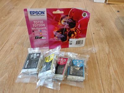 Лот: 17265365. Фото: 1. Картриджи epson T0735 полные вскрытые. Картриджи, расходные материалы