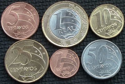 Лот: 6096675. Фото: 1. Бразилия 6 монет 2004-2013гг... Америка